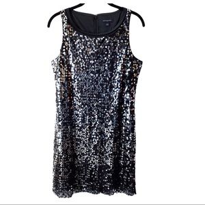Banana Republic Silver Sequin Dress Size 6